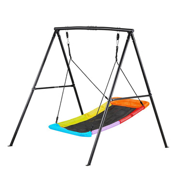 Backyard Swing Set, 60 x 32 in Saucer, 440 lb A-Frame