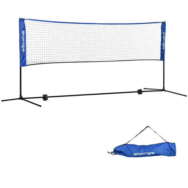 Adjustable badminton and tennis net set - indoor/outdoor use