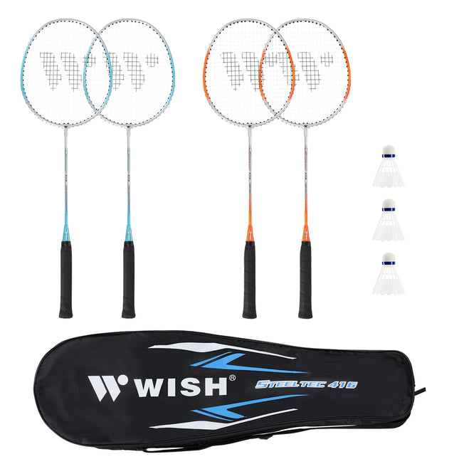 Badminton Racket Set – 2 Player, Steel, Includes Shuttlecocks