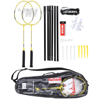 Badminton Racket Set, 2 Rackets, 3 Shuttlecocks, Net