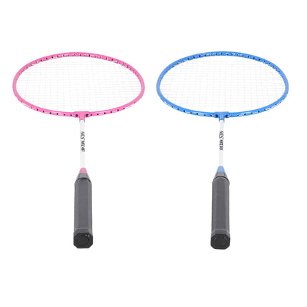 Badminton Racket Set – Steel, 2 Rackets + Shuttlecock