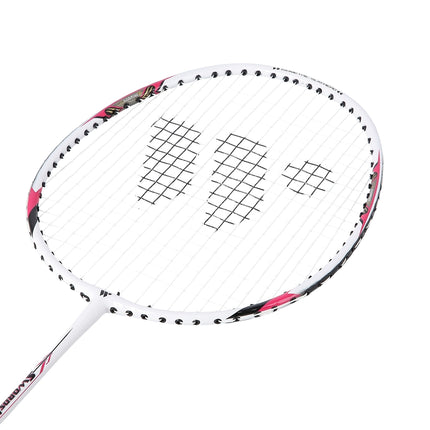 Badminton Racket, Steel, Red, Lightweight