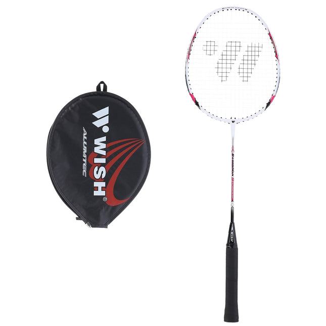 Badminton Racket, Steel, Red, Lightweight