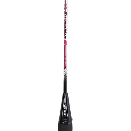 Badminton Racket, Steel, Red, Lightweight