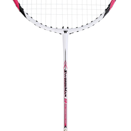 Badminton Racket, Steel, Red, Lightweight