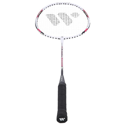 Badminton Racket, Steel, Red, Lightweight
