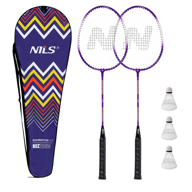Badminton Set: 2 Aluminum Rackets, 3 Shuttlecocks, Cover