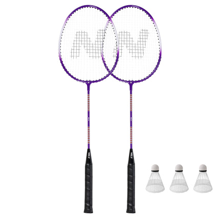 Badminton Set: 2 Aluminum Rackets, 3 Shuttlecocks, Cover