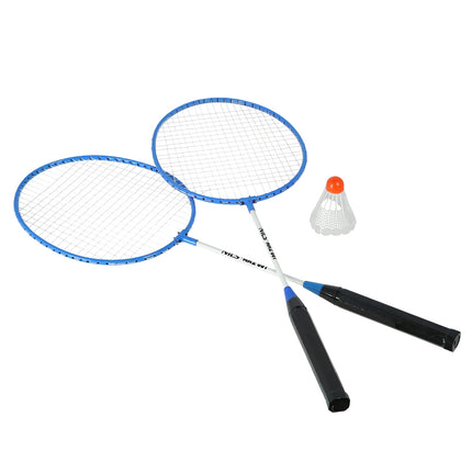 Badminton Set – 2 Rackets, Blue, Includes Shuttlecocks