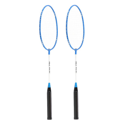 Badminton Set – 2 Rackets, Blue, Includes Shuttlecocks