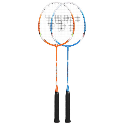 Badminton Set, 2 Rackets, Blue/Orange