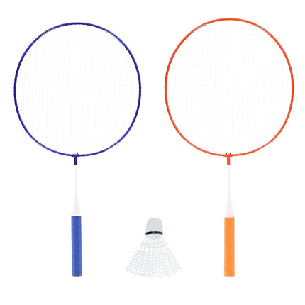 Badminton Set – 2 Rackets, Junior Shuttlecocks, Steel