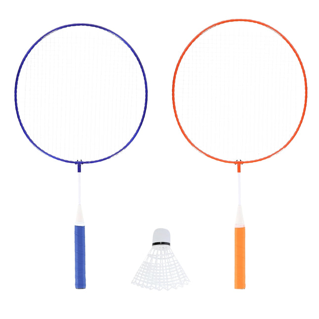 Badminton Set – 2 Rackets, Junior Shuttlecocks, Steel