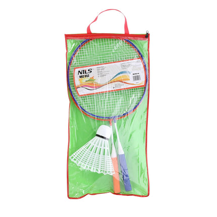 Badminton Set – 2 Rackets, Junior Shuttlecocks, Steel