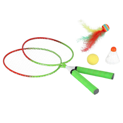 Badminton Set, 2 Rackets + Shuttlecocks + Balls, Junior