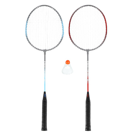 Badminton Set, 2 Steel Rackets + Shuttlecocks