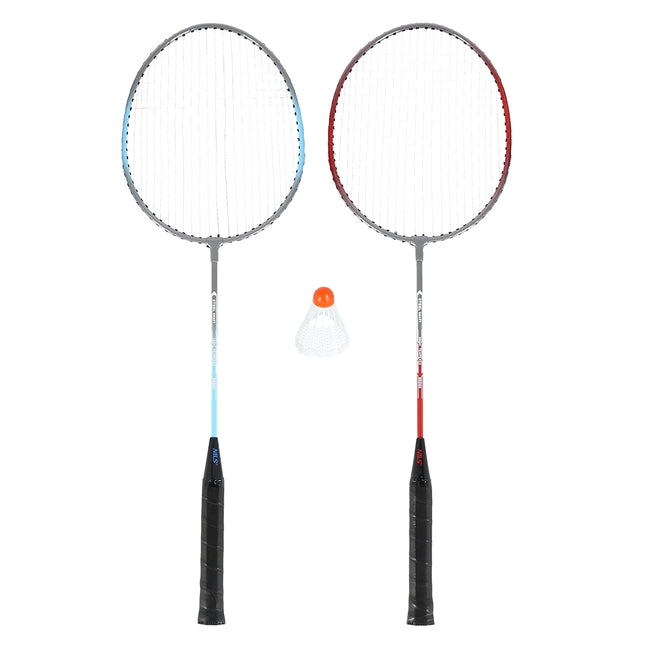Badminton Set, 2 Steel Rackets + Shuttlecocks