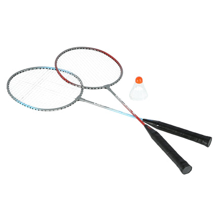 Badminton Set, 2 Steel Rackets + Shuttlecocks