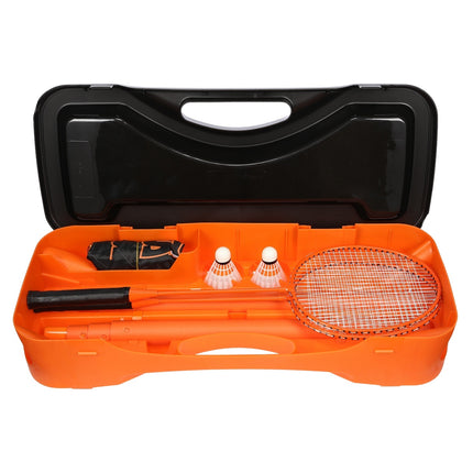 Badminton Set with 2 Rackets, 2 Shuttlecocks, Net & Case