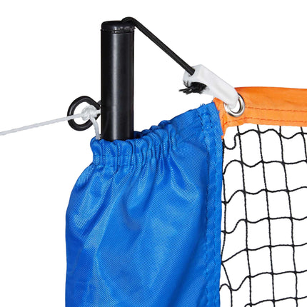 Badminton net with adjustable height