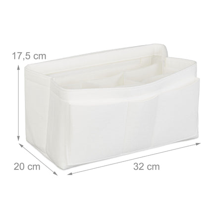 Bag Organizer Purse Felt White