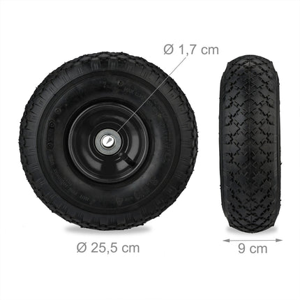 Bag loader wheels 2-pack with pneumatic tires