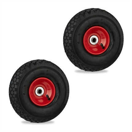 Bag loader wheels 2-pack with pneumatic tires