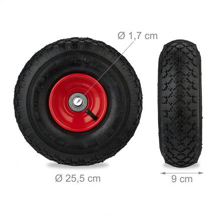Bag loader wheels 2-pack with pneumatic tires