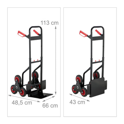 Bag truck stair climber black