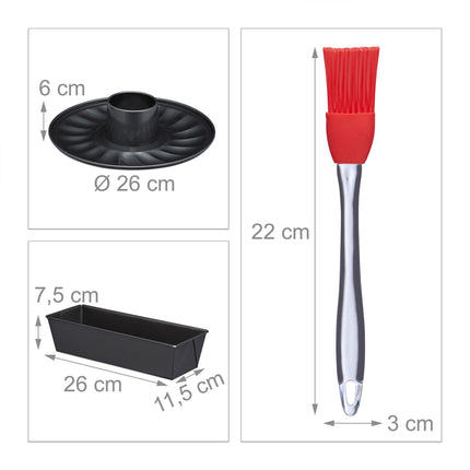 Baking mold set 5 parts