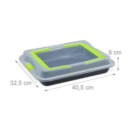 Baking tray with lid, 3-in-1