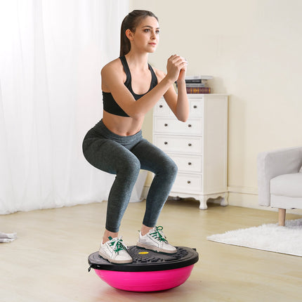 Balance Ball Trainer 26 Inch, Bands and Pump, Pink