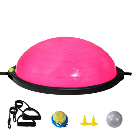 Balance Ball Trainer 26 Inch, Bands and Pump, Pink