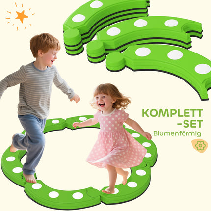 Balance Beam, 6 Curved Segments, Sensory Bumps, 50kg Capacity