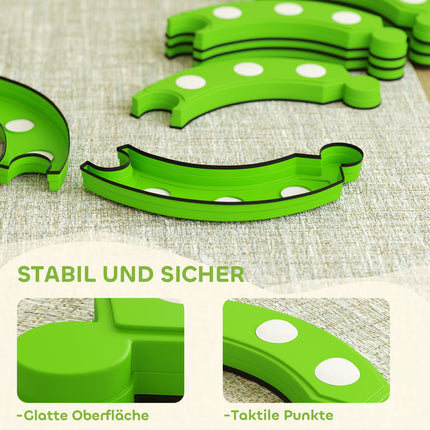 Balance Beam, 6 Curved Segments, Sensory Bumps, 50kg Capacity