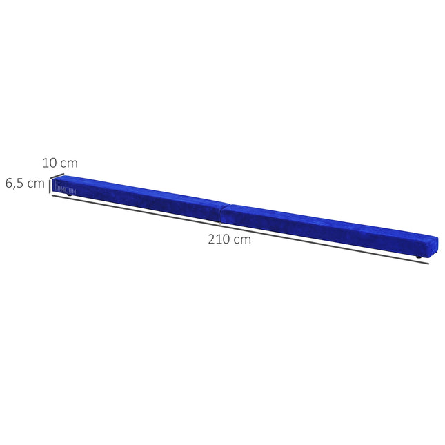 Foldable balance beam for gymnastics, blue, 210 cm, 120 kg Limit