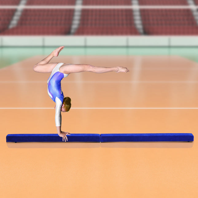 Foldable balance beam for gymnastics, blue, 210 cm, 120 kg Limit