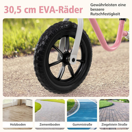 Balance Bike, Adjustable Seat & Handlebar, 12-Inch Wheels
