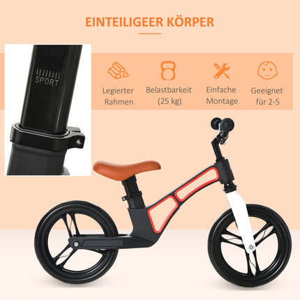 Toddler Balance Bike - Magnesium Alloy, Adjustable Seat