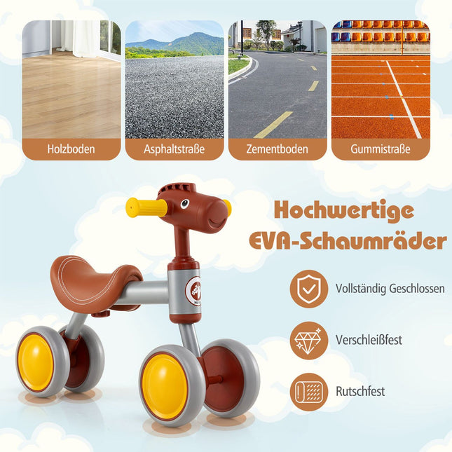 Balance Bike for Toddlers 18-36 Months, 4 Wheels