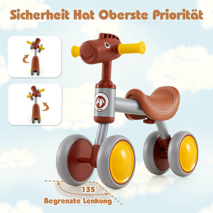 Balance Bike for Toddlers 18-36 Months, 4 Wheels