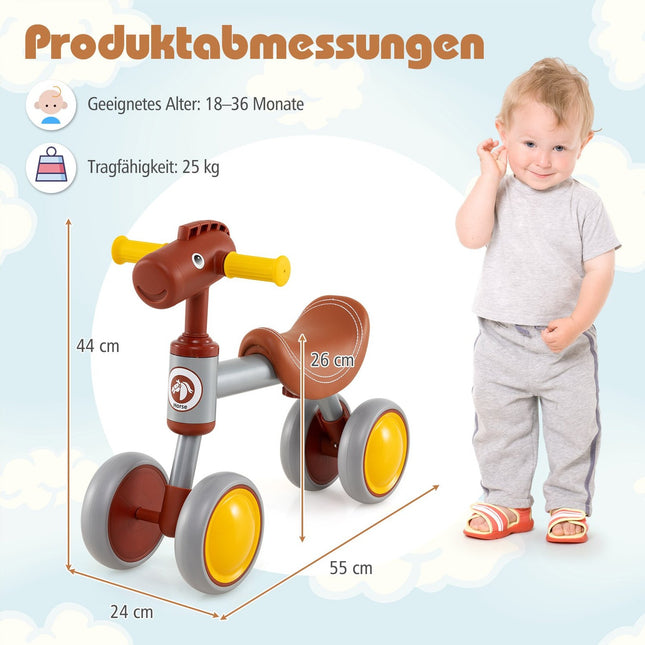 Balance Bike for Toddlers 18-36 Months, 4 Wheels