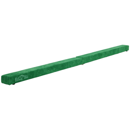 Balance beam 210 cm, foldable & stable, green, indoor/outdoor