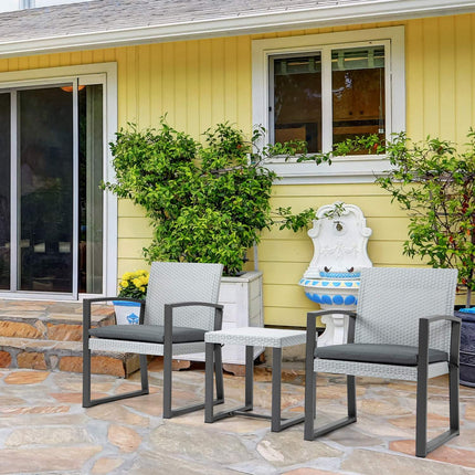 Balcony furniture set - Steel frame, cushions included
