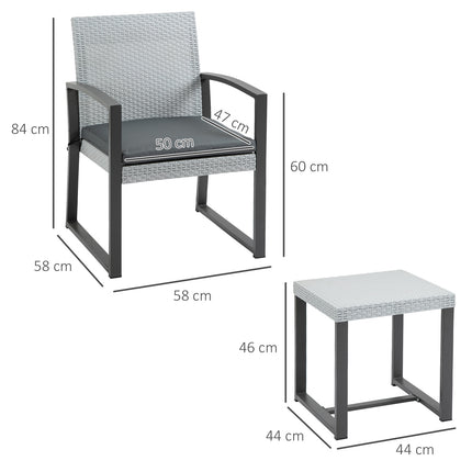 Balcony furniture set - Steel frame, cushions included