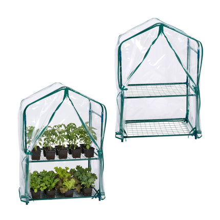 Balcony Greenhouse with PVC Cover and Roll-Up Door
