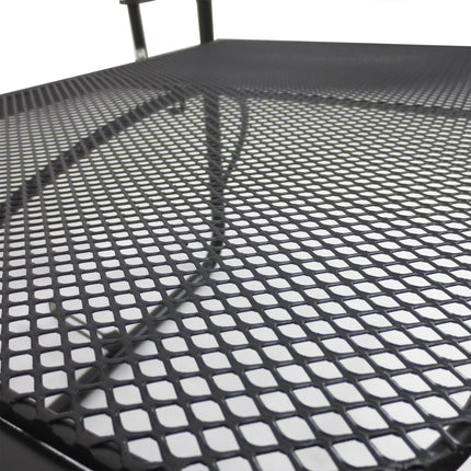 Balcony Adjustable square hanging table in metal, black, 60x56.5x45cm