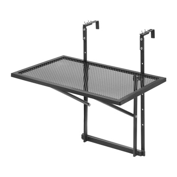 Balcony Railing Table, Folding Stainless Steel, 24x16 In
