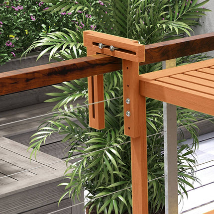 Folding balcony table, height adjustable, holds 20 kg