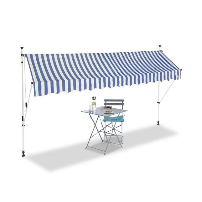 Balcony awning blue/white